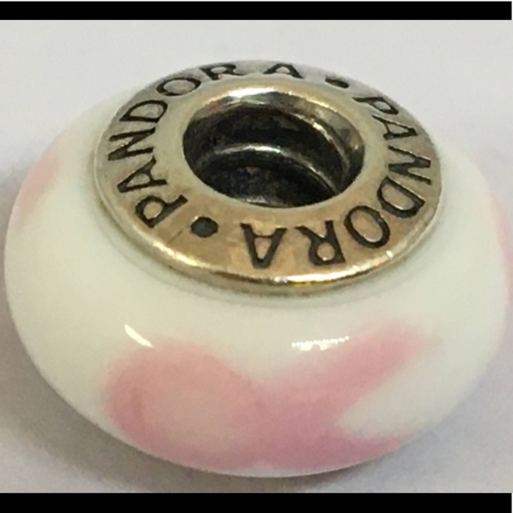 Group 1: Pandora Charm Pink Ribbon 790928 $15.00. Good Condition
